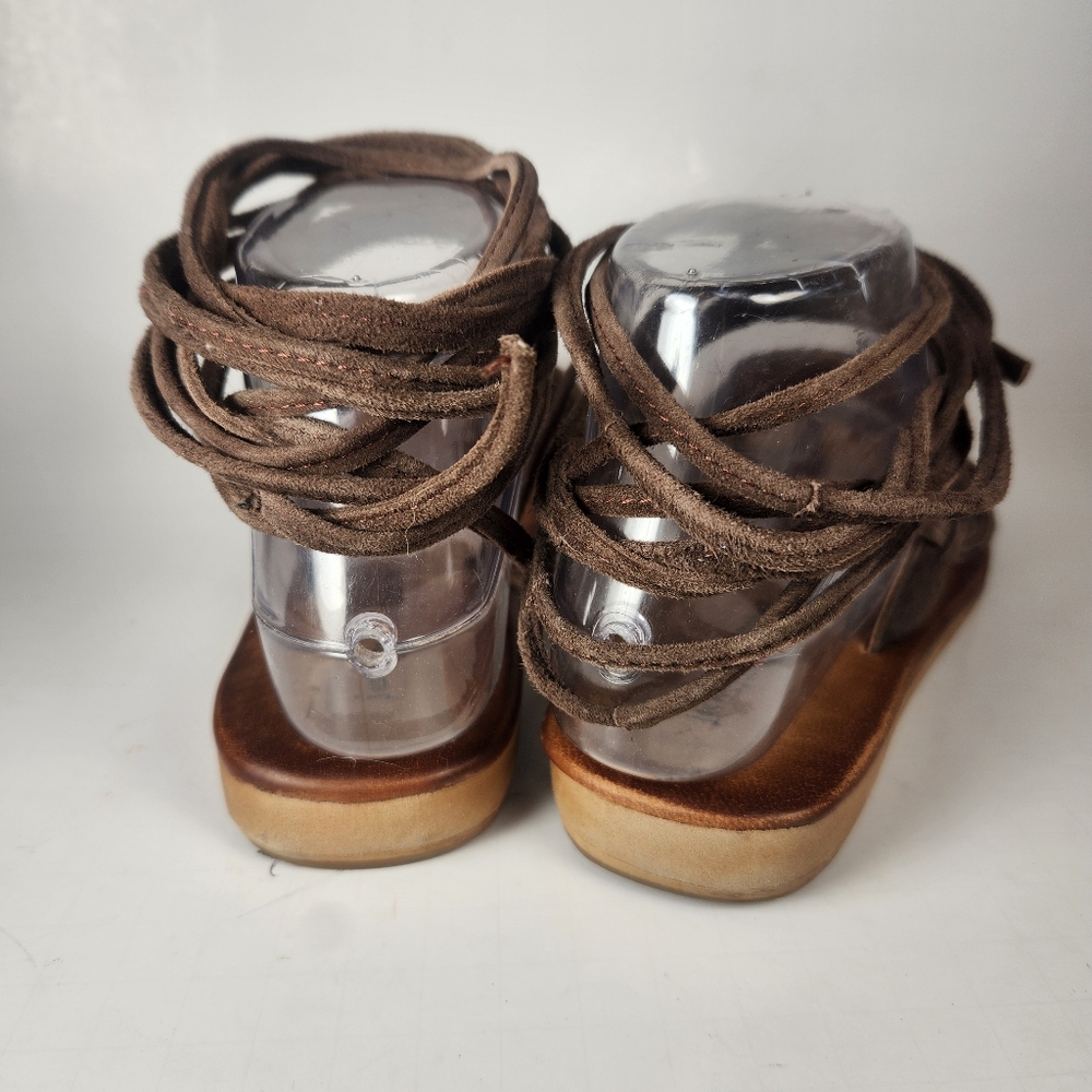 JEFFREY CAMPBELL Women's Sandal Size 36 / 6 Handmade Leather Rawhide Boho Shoe - Picture 7 of 11